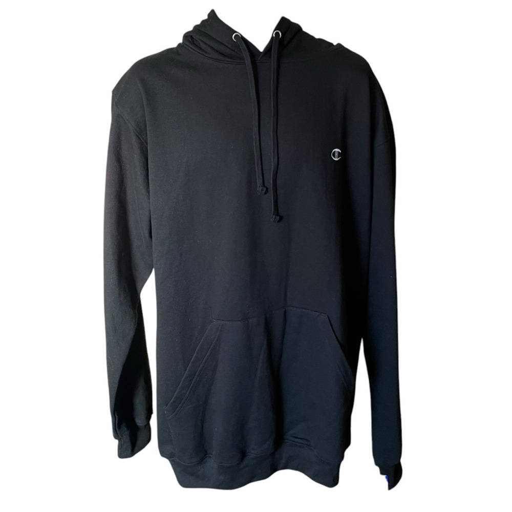 CHAMPION Hoodie Sweatshirt Pullover Black Gray Big & Tall Size XLT